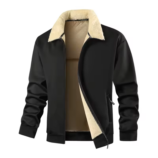 Men's Plus Size Sweatshirt with Fur Collar