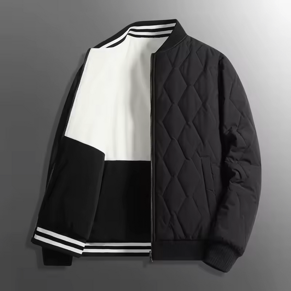Men's Plus Size Reversible Puffer Coat - Stylish Cold-Proof Jacket for Autumn & Winter