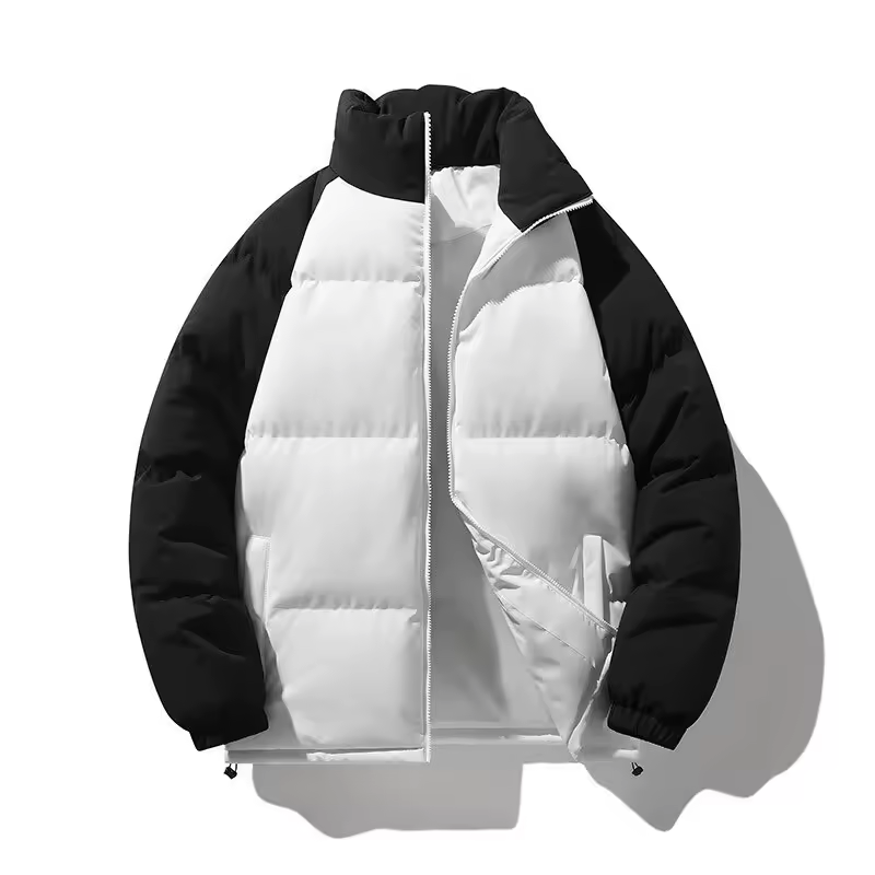 Men's Winter Parka - High-Quality Thick Cotton Coat, Windproof & Waterproof, Plush Insulation, Standing Collar, Ideal for Snowy Weather