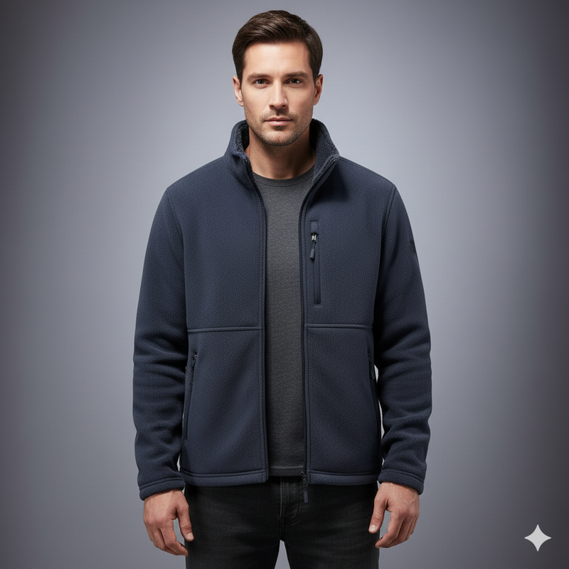 Men's Plus Size Winter Warehouse Jackets - Warm Fleece Hooded Coats, Cotton Sportswear