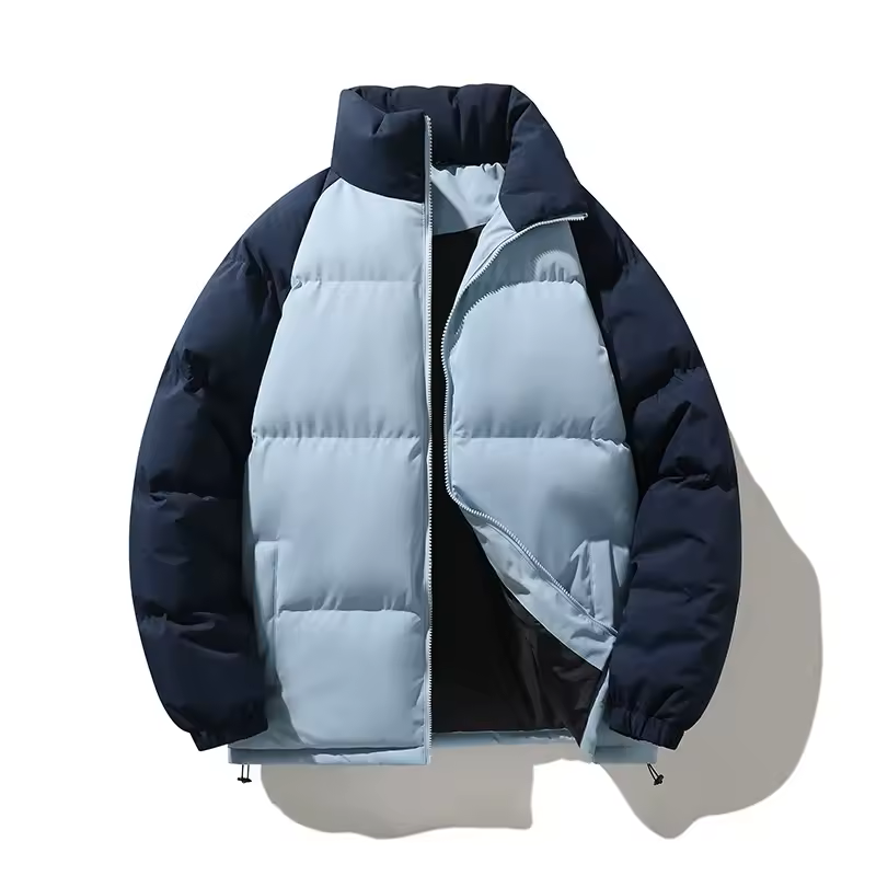 Men's Winter Parka - High-Quality Thick Cotton Coat, Windproof & Waterproof, Plush Insulation, Standing Collar, Ideal for Snowy Weather