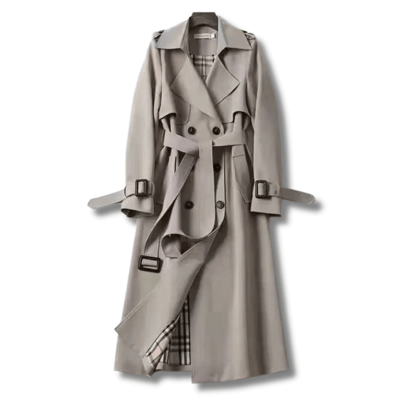 Women's Classic Double-Breasted Trench Coat - Stylish & Timeless Outerwear for All Seasons