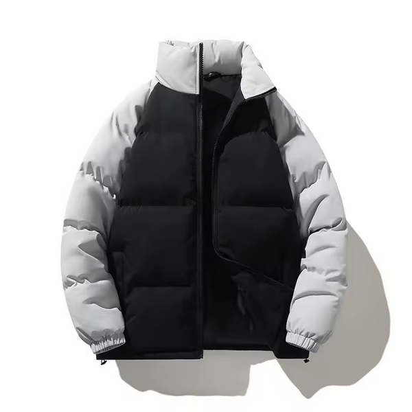 Men's Winter Parka - High-Quality Thick Cotton Coat, Windproof & Waterproof, Plush Insulation, Standing Collar, Ideal for Snowy Weather