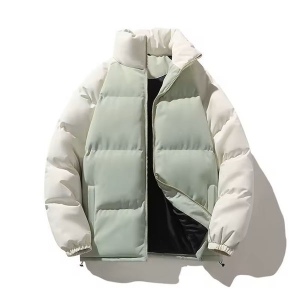 Men's Winter Parka - High-Quality Thick Cotton Coat, Windproof & Waterproof, Plush Insulation, Standing Collar, Ideal for Snowy Weather