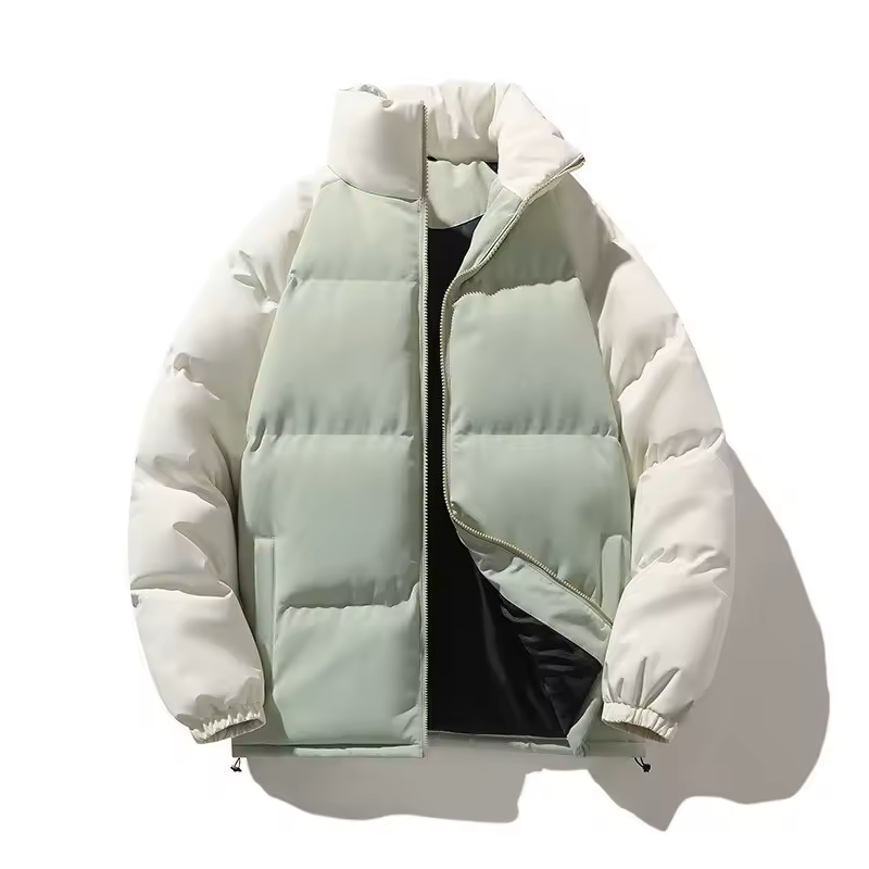 Men's Winter Parka - High-Quality Thick Cotton Coat, Windproof & Waterproof, Plush Insulation, Standing Collar, Ideal for Snowy Weather