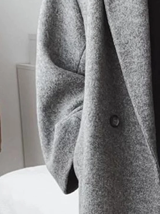 Women's Oversized Longline Double-Breasted Coat - Stylish & Warm Outerwear