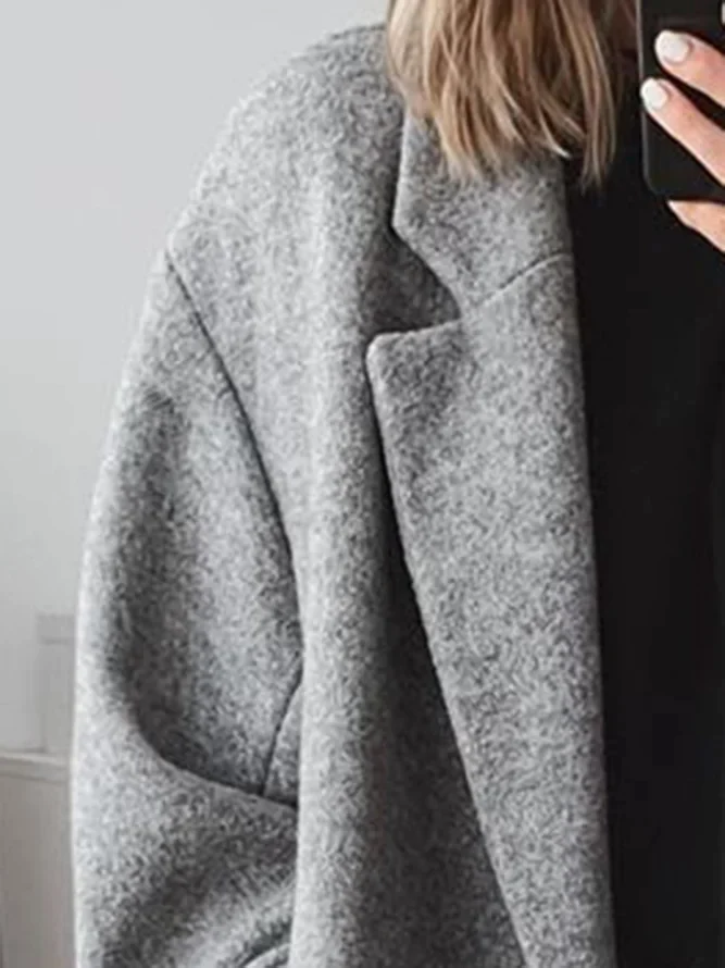 Women's Oversized Longline Double-Breasted Coat - Stylish & Warm Outerwear