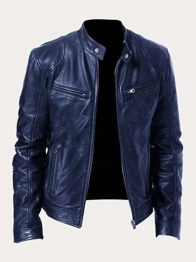 Men's Classic Genuine Leather Jacket - Stylish & Durable Outerwear for All Seasons