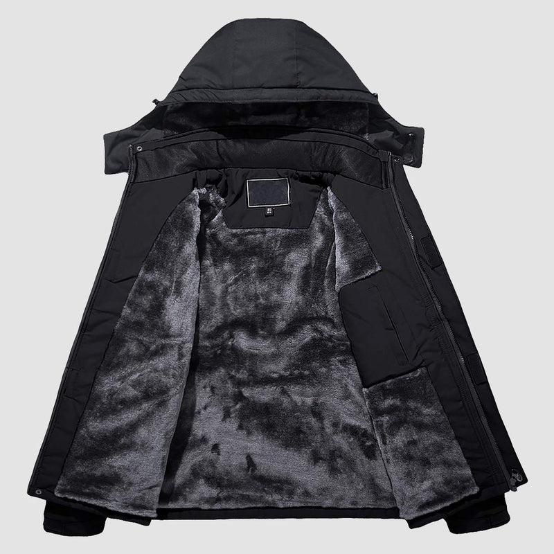 Men's Water-Repellent Winter Ski Jacket with Fleece Lining - Insulated, Breathable, and Stylish Outerwear for Cold Weather Adventures