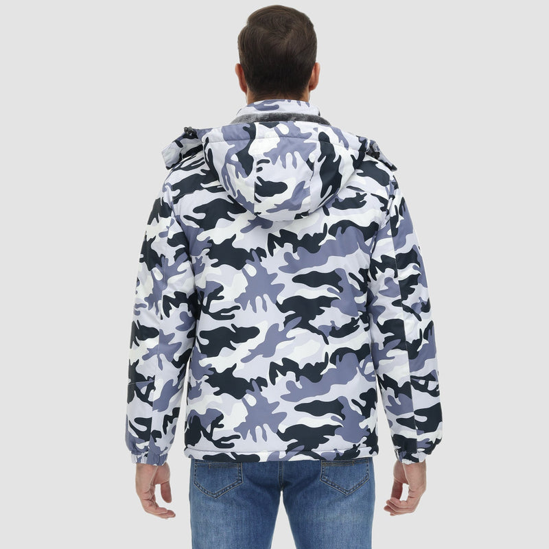 Men's Water-Repellent Winter Ski Jacket with Fleece Lining - Insulated, Breathable, and Stylish Outerwear for Cold Weather Adventures