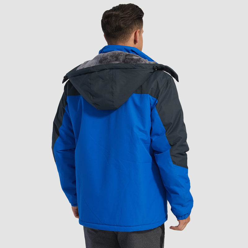 Men's Water-Repellent Winter Ski Jacket with Fleece Lining - Insulated, Breathable, and Stylish Outerwear for Cold Weather Adventures