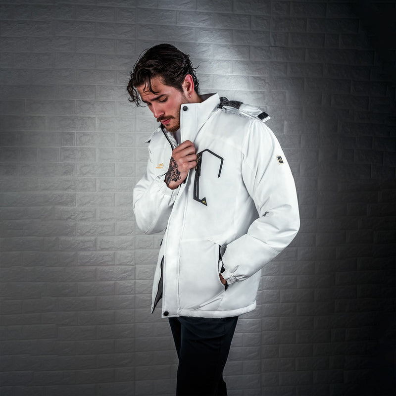 Men's Water-Repellent Winter Ski Jacket with Fleece Lining - Insulated, Breathable, and Stylish Outerwear for Cold Weather Adventures