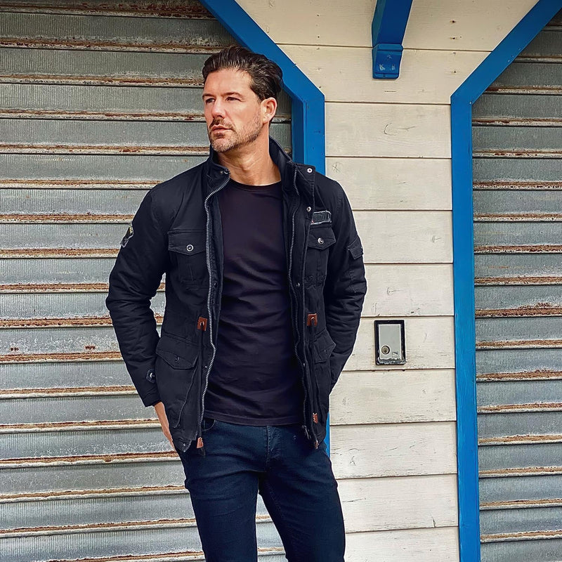 Men's Fleece-Lined Winter Military Parka Jacket - Warm, Waterproof & Stylish Outerwear for Cold Weather
