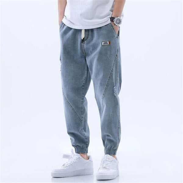 Men's Cool Elastic Trousers - Comfortable Stretch Fit Pants for Casual and Active Wear