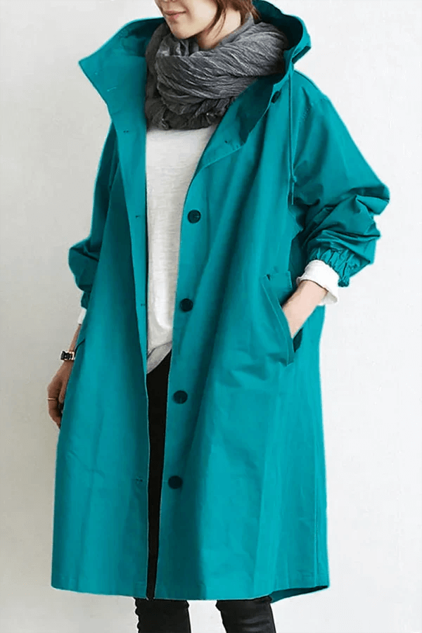 Women's Lightweight Waterproof Rain Cape - Stylish & Breathable Outdoor Jacket
