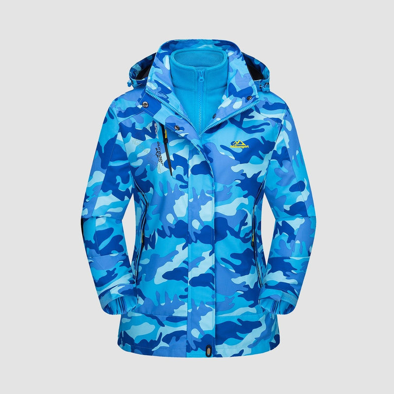 Women's 3-in-1 Waterproof Ski Jacket with Removable Fleece Liner - Versatile Winter Outerwear for Skiing & Outdoor Activities