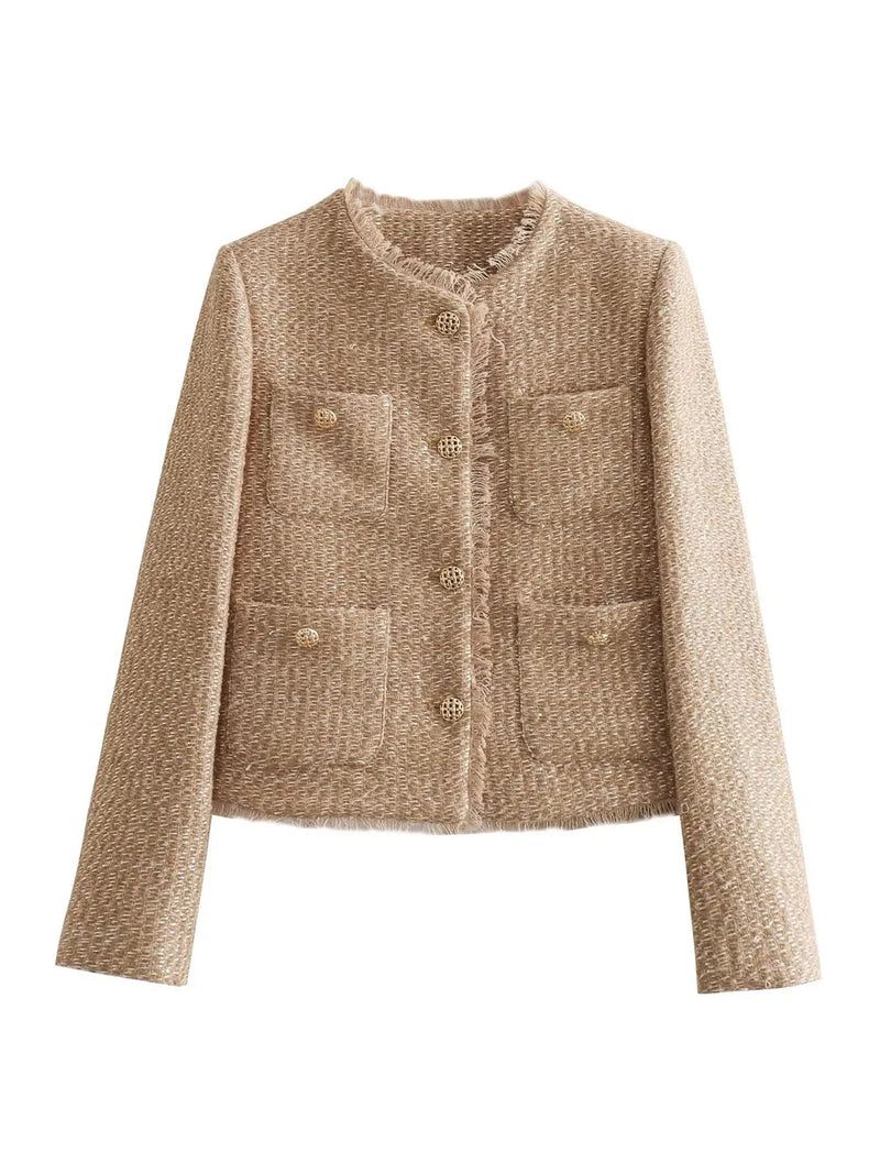 Luna Women's Tweed Jacket - Stylish & Versatile Outerwear for Every Occasion