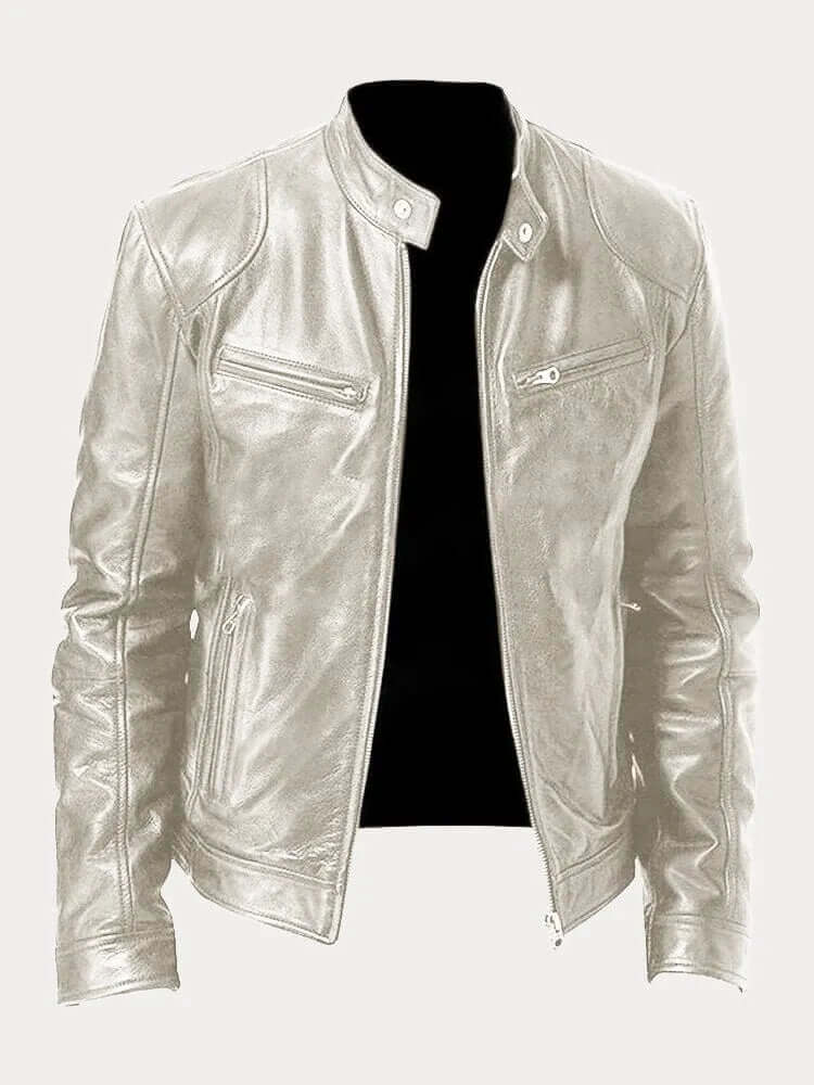 Men's Classic Genuine Leather Jacket - Stylish & Durable Outerwear for All Seasons
