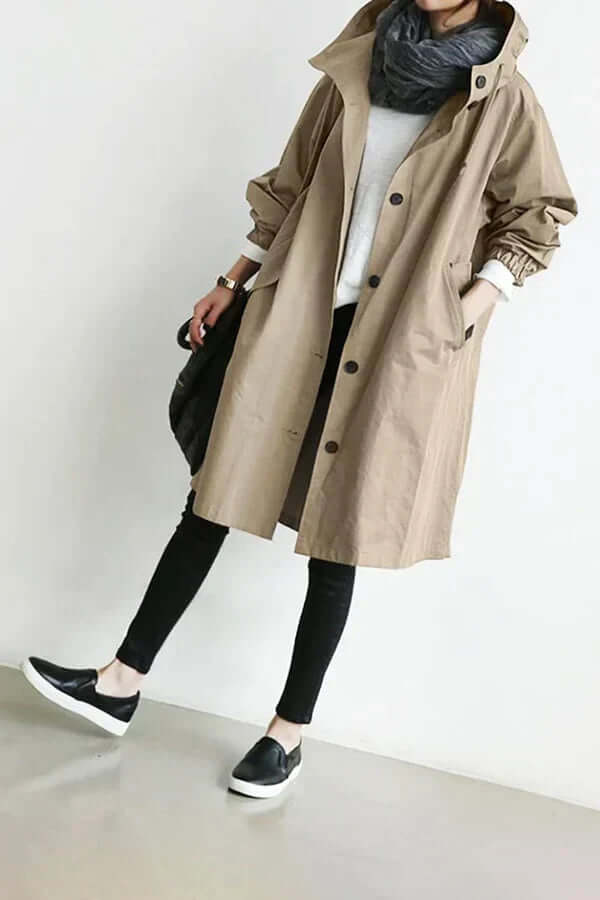 Women's Lightweight Waterproof Rain Cape - Stylish & Breathable Outdoor Jacket