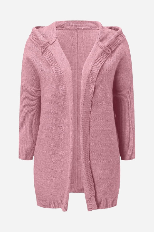 Stylish Women's Knitted Hooded Coat - Cozy & Warm Winter Outerwear