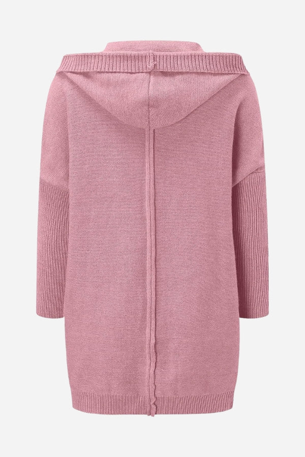 Stylish Women's Knitted Hooded Coat - Cozy & Warm Winter Outerwear