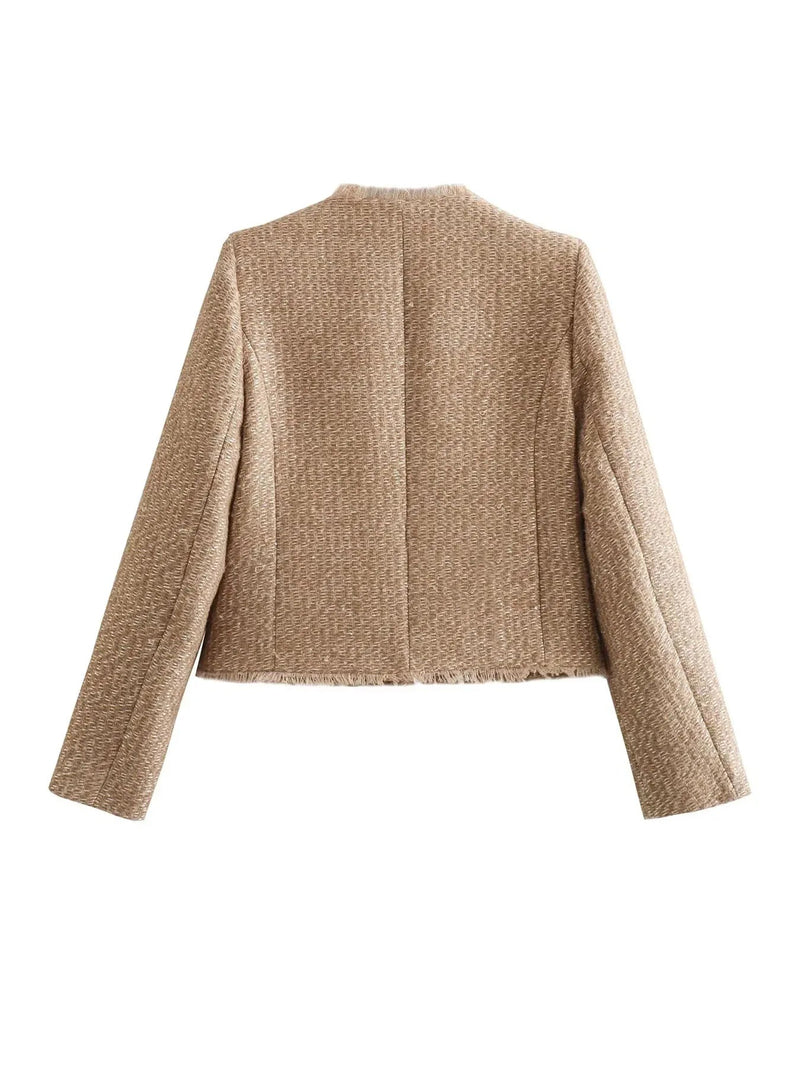 Luna Women's Tweed Jacket - Stylish & Versatile Outerwear for Every Occasion