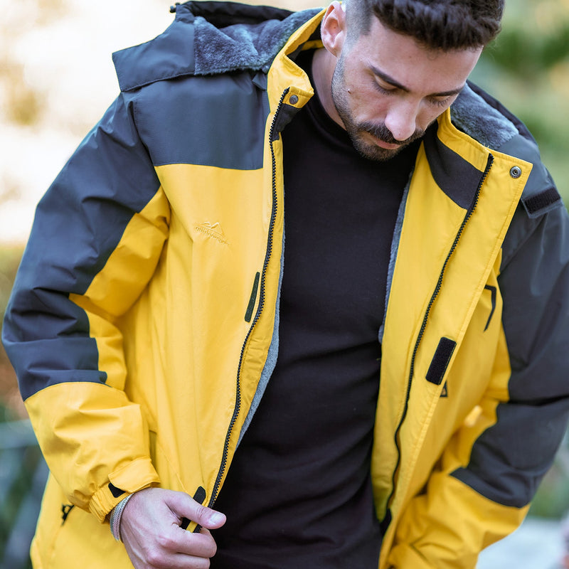Men's Water-Repellent Winter Ski Jacket with Fleece Lining - Insulated, Breathable, and Stylish Outerwear for Cold Weather Adventures