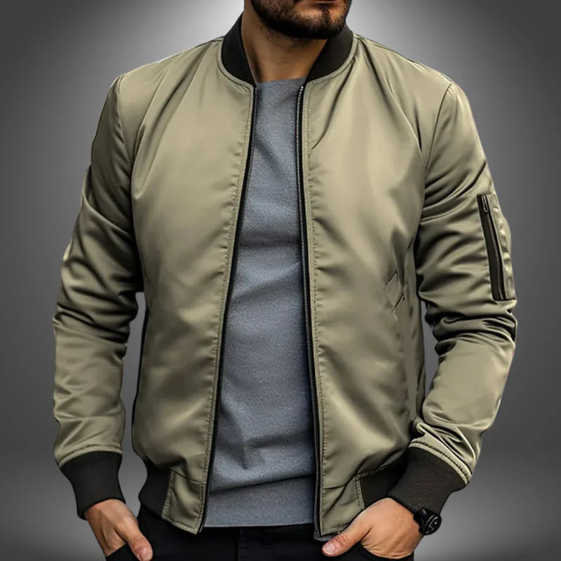 Men's Lightweight Casual Bomber Jacket - Stylish Windbreaker for Everyday Wear