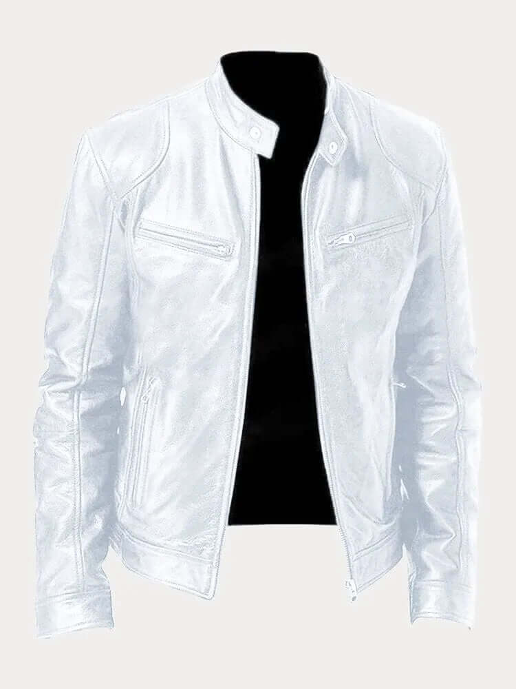 Men's Classic Genuine Leather Jacket - Stylish & Durable Outerwear for All Seasons