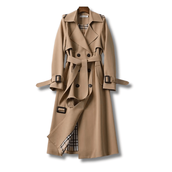 Women's Classic Double-Breasted Trench Coat - Stylish & Timeless Outerwear for All Seasons