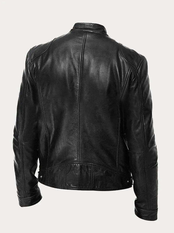Men's Classic Genuine Leather Jacket - Stylish & Durable Outerwear for All Seasons