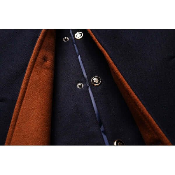 Men's Slim Fit Wool Winter Coat - Stylish & Warm Outerwear for Cold Weather