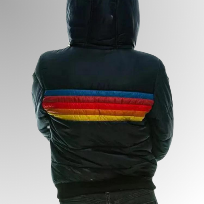 Women's Colorblock Waterproof Puffer Jacket - Hooded Winter Coat for Ultimate Warmth and Style