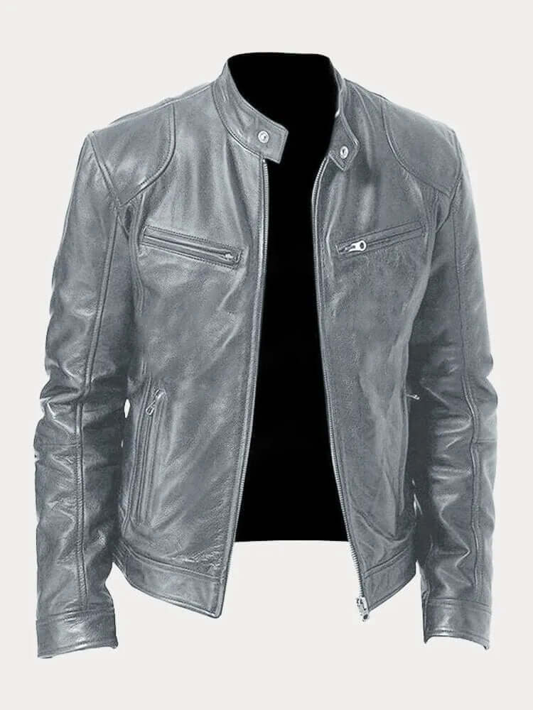 Men's Classic Genuine Leather Jacket - Stylish & Durable Outerwear for All Seasons