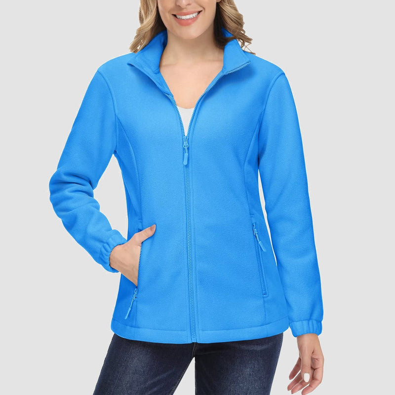 Women's Soft & Warm Fleece Zip-Up Jacket - Cozy Winter Coat for Ultimate Comfort
