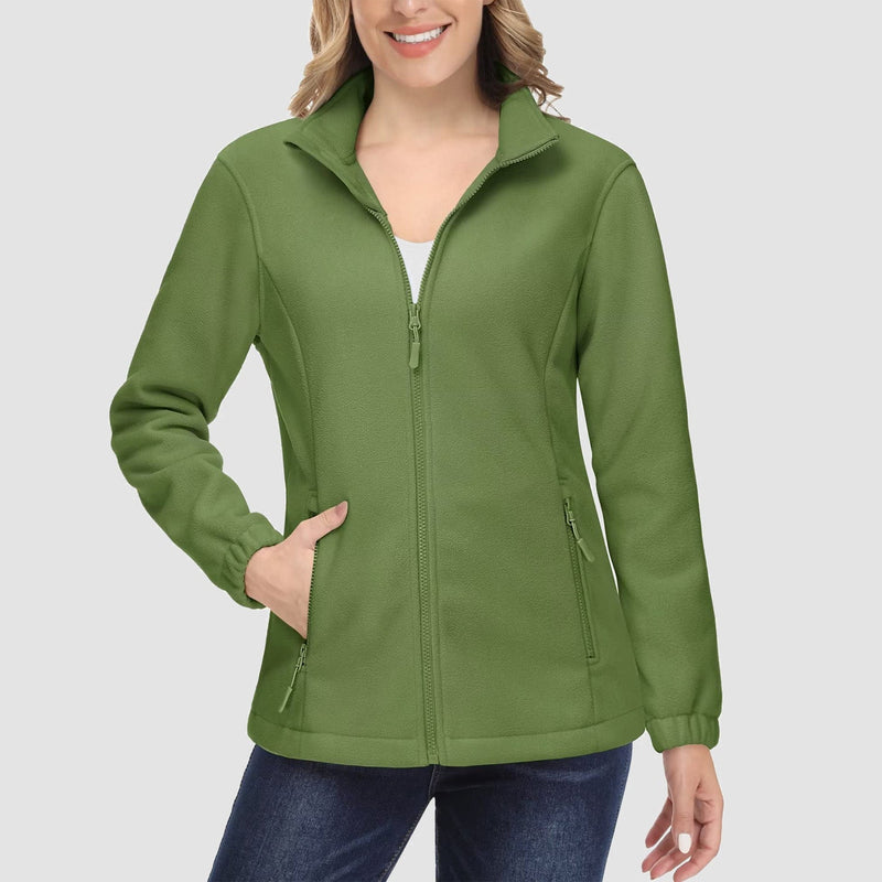 Women's Soft & Warm Fleece Zip-Up Jacket - Cozy Winter Coat for Ultimate Comfort