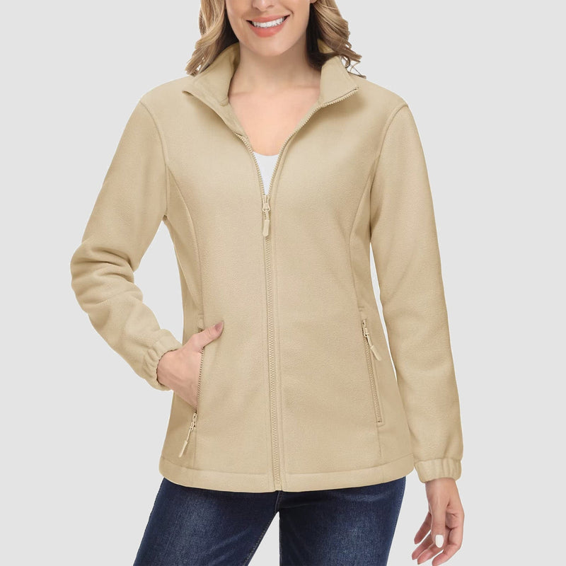 Women's Soft & Warm Fleece Zip-Up Jacket - Cozy Winter Coat for Ultimate Comfort