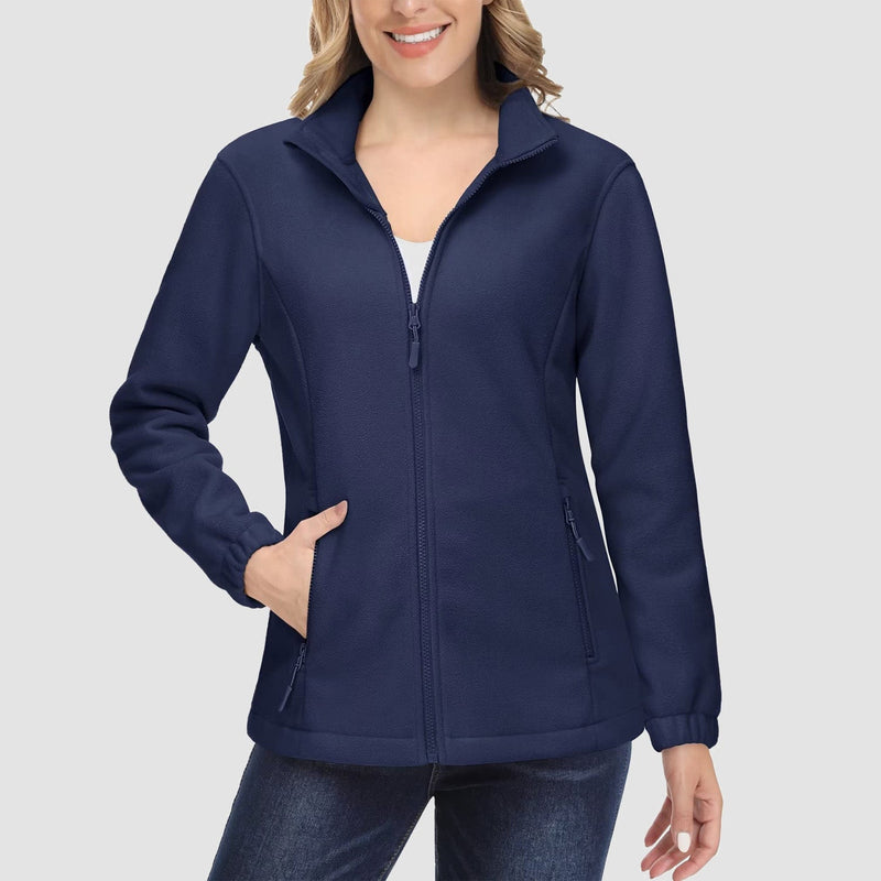 Women's Soft & Warm Fleece Zip-Up Jacket - Cozy Winter Coat for Ultimate Comfort