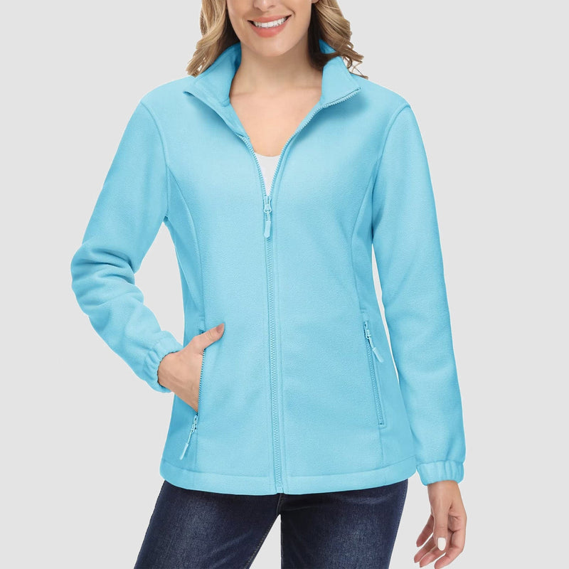Women's Soft & Warm Fleece Zip-Up Jacket - Cozy Winter Coat for Ultimate Comfort