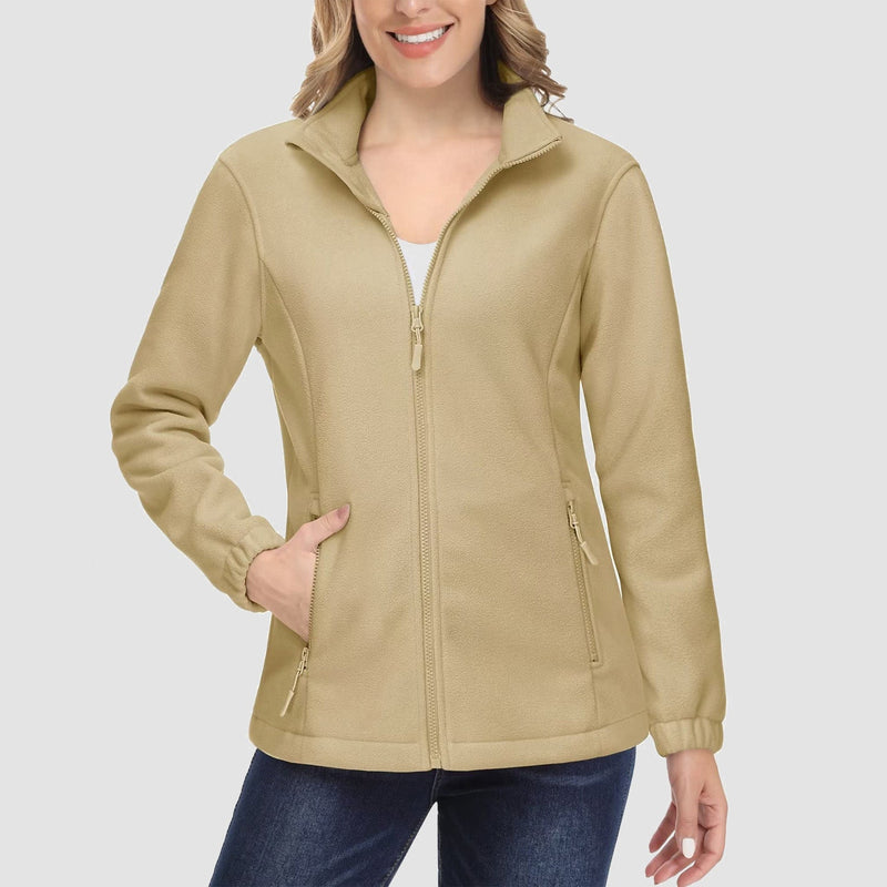 Women's Soft & Warm Fleece Zip-Up Jacket - Cozy Winter Coat for Ultimate Comfort