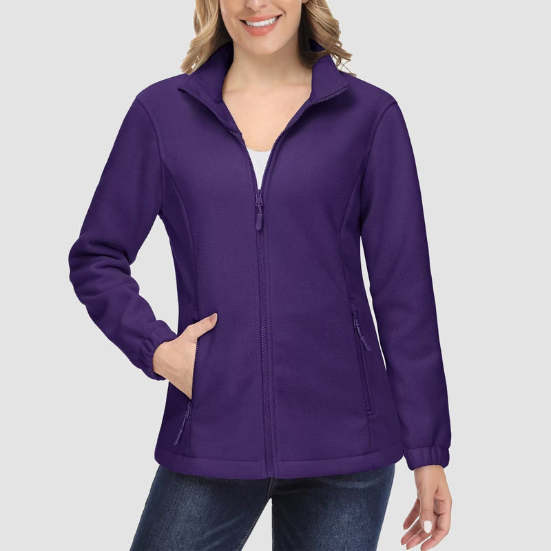Women's Soft & Warm Fleece Zip-Up Jacket - Cozy Winter Coat for Ultimate Comfort