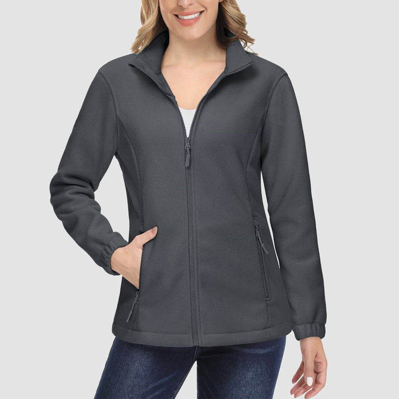 Women's Soft & Warm Fleece Zip-Up Jacket - Cozy Winter Coat for Ultimate Comfort