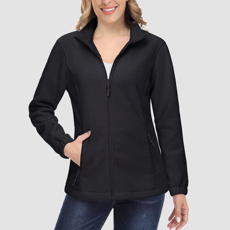 Women's Soft & Warm Fleece Zip-Up Jacket - Cozy Winter Coat for Ultimate Comfort