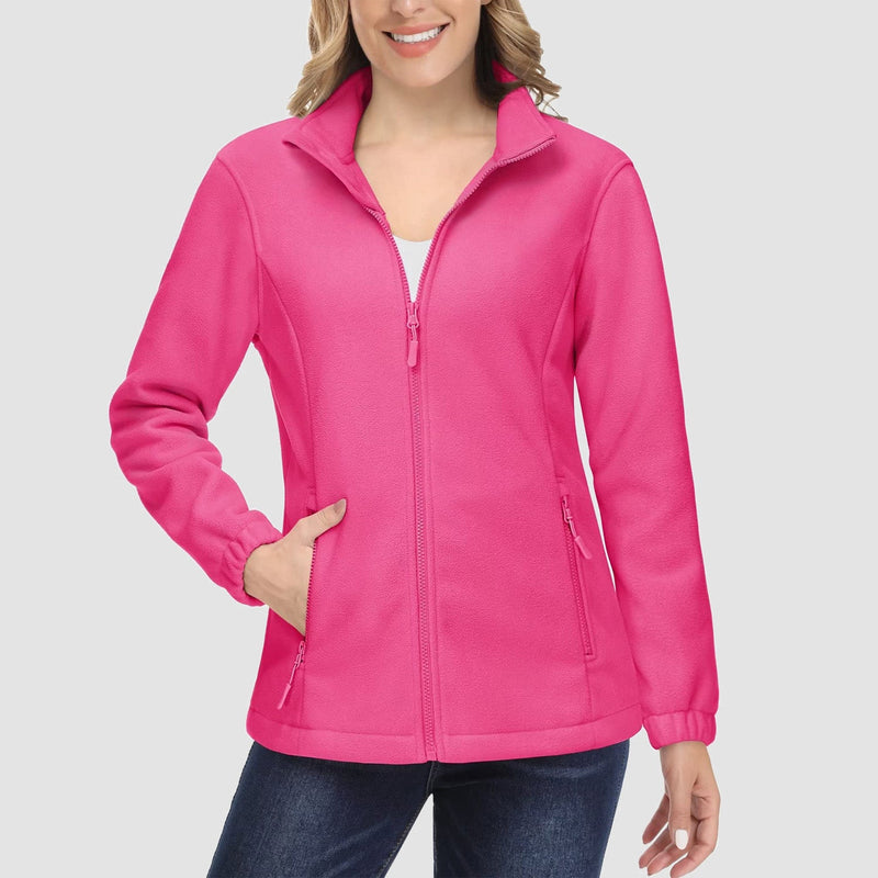 Women's Soft & Warm Fleece Zip-Up Jacket - Cozy Winter Coat for Ultimate Comfort