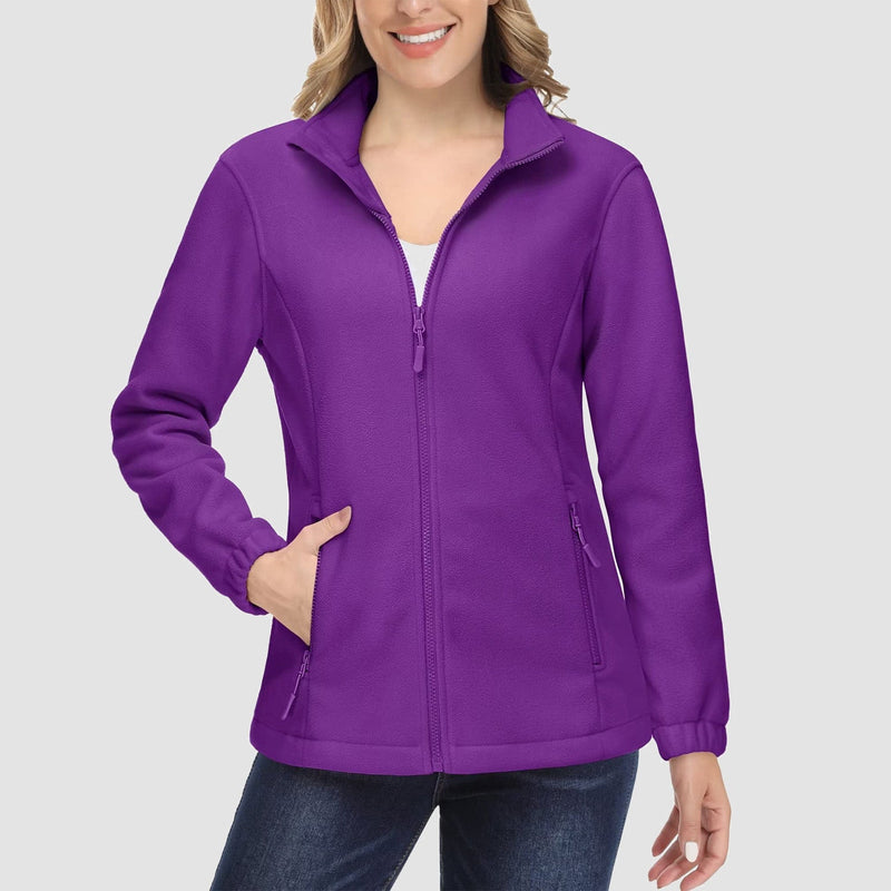 Women's Soft & Warm Fleece Zip-Up Jacket - Cozy Winter Coat for Ultimate Comfort