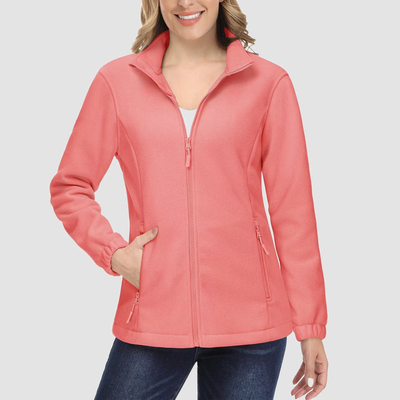 Women's Soft & Warm Fleece Zip-Up Jacket - Cozy Winter Coat for Ultimate Comfort