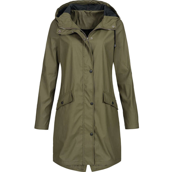 Women's Waterproof Hooded Raincoat - Lightweight, Breathable, and Stylish Rain Jacket for All Weather