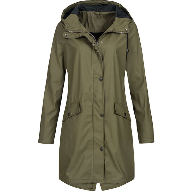 Women's Waterproof Hooded Raincoat - Lightweight, Breathable, and Stylish Rain Jacket for All Weather