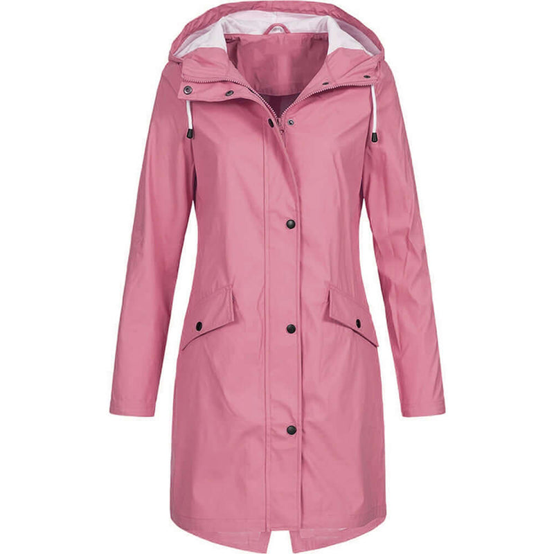 Women's Waterproof Hooded Raincoat - Lightweight, Breathable, and Stylish Rain Jacket for All Weather