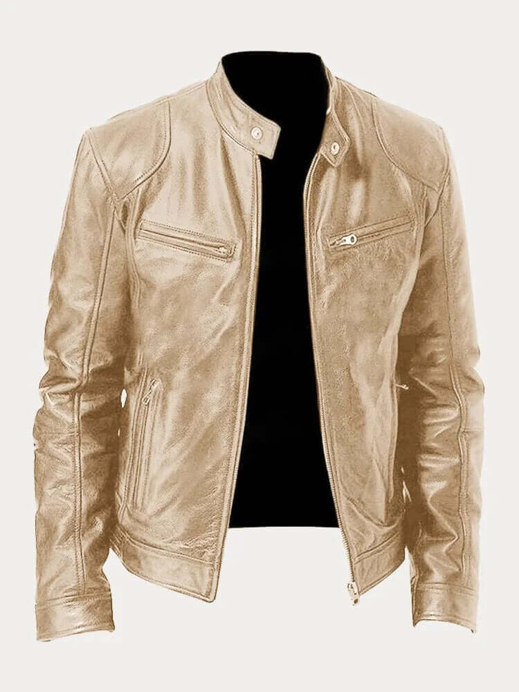Men's Classic Genuine Leather Jacket - Stylish & Durable Outerwear for All Seasons
